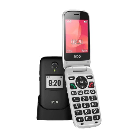 téléphone mobile à clapet pour seniors avec double écran et base de recharge polaris-2334 4g 2,8"