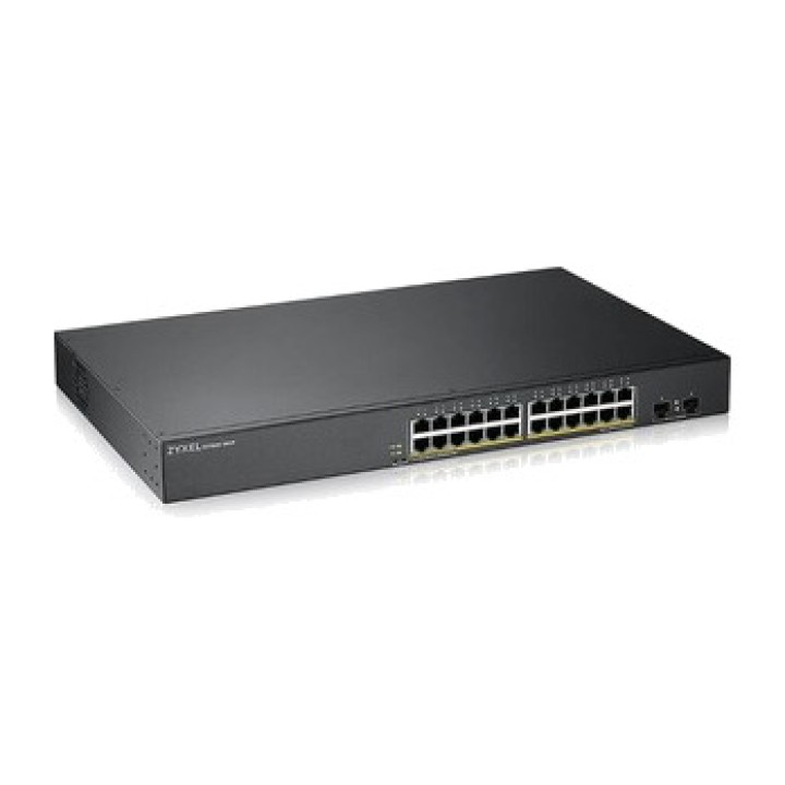 ZYXEL 24-Port-Gigabit-PoE-Managed-Switch mit 2 SFP