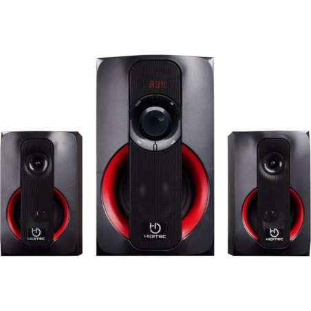 altavoces 2.1 multimedia con subwoofer, bluetooth, radio fm y lector usb/sd h400 80w