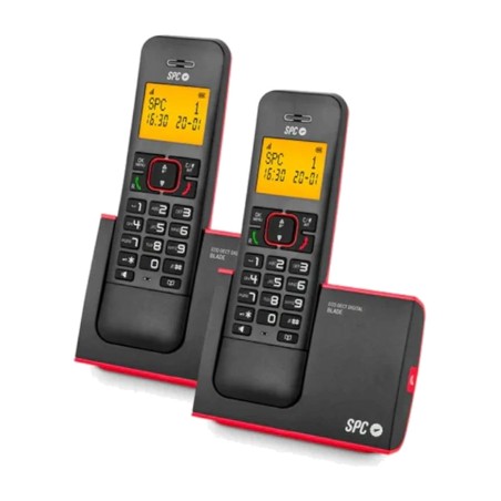 dect cordless telephone with two handsets, phonebook and hands-free function blade-duo 7292