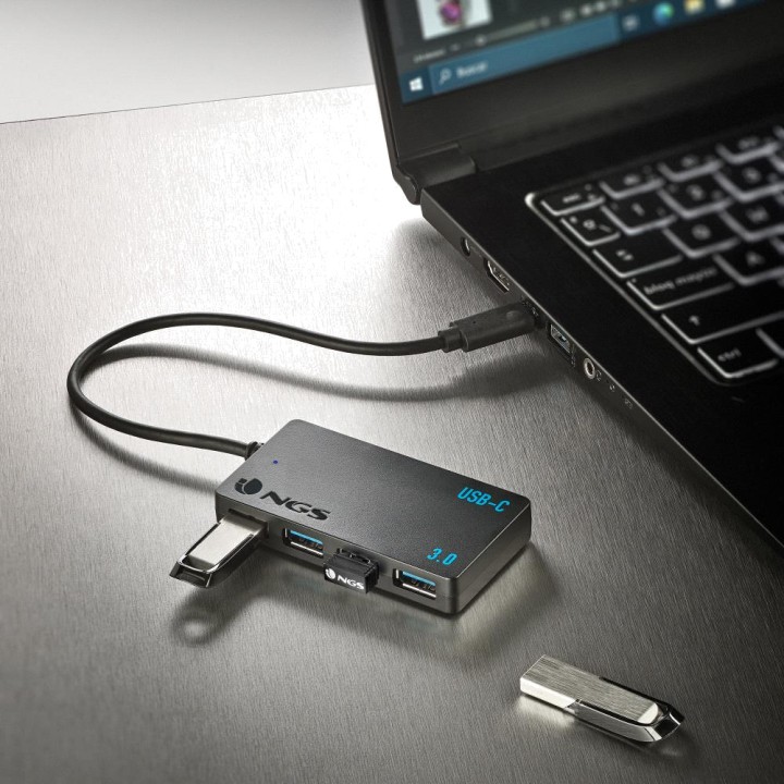 NGS Hub de 4 ports USB 3.2 Gen 1 amb connector de tipus C
