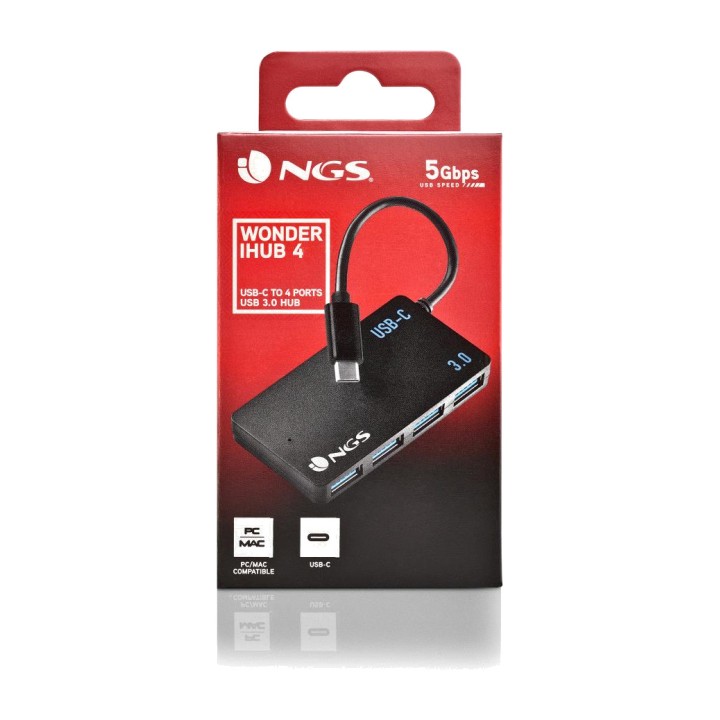 NGS Hub de 4 ports USB 3.2 Gen 1 amb connector de tipus C