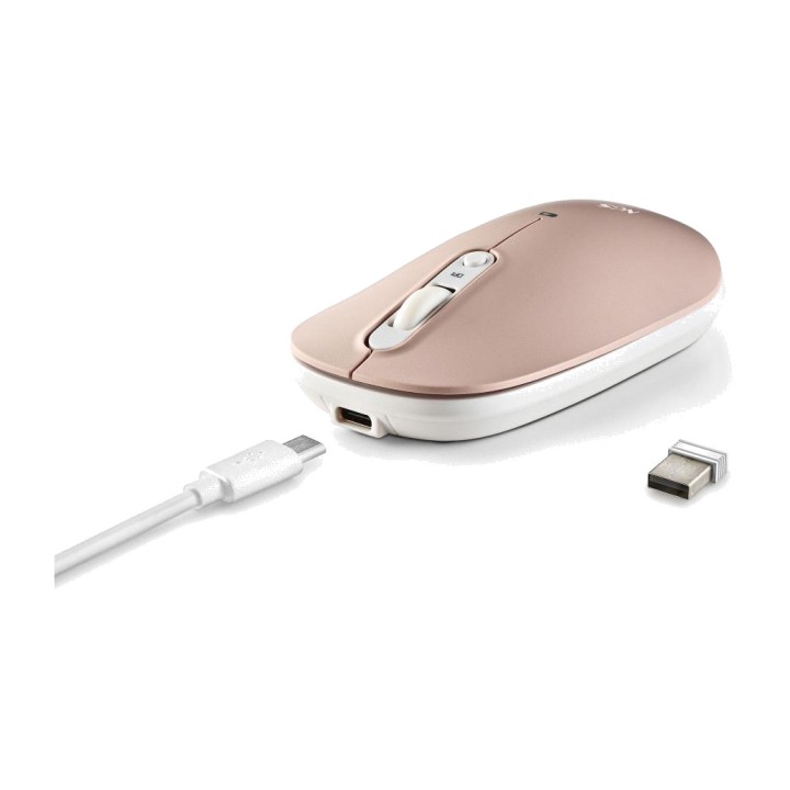 NGS Mouse wireless ricaricabile multidispositivo con cover