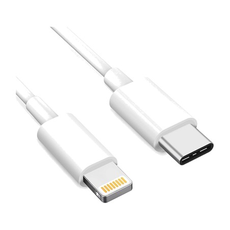 câble de charge rapide et de données certifié mfi pour iphone usb-c-lightning 3a 1m