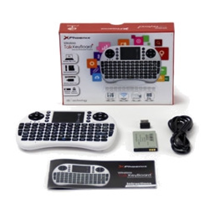 PHOENIX Mini tastiera multimediale wireless con touchpad per