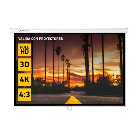 manuelle rolloleinwand für wand- und deckenmontage 100" 200x150cm 4:3 16:9