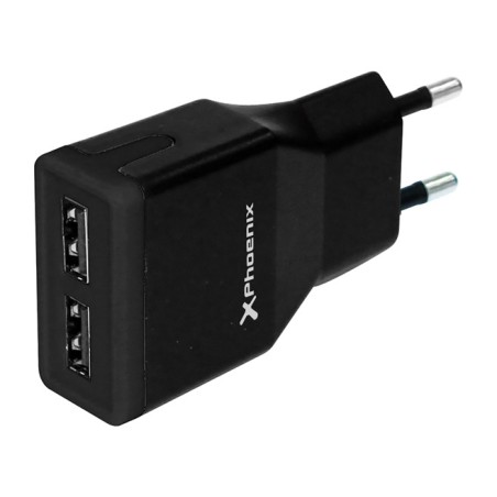 chargeur mural double avec câble micro usb 5v 2a