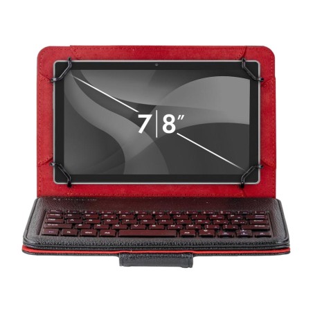 universelle tablet-hülle mit kabelgebundener tastatur 7"-8"