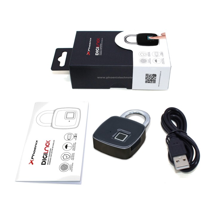 PHOENIX Water-resistant smart fingerprint padlock