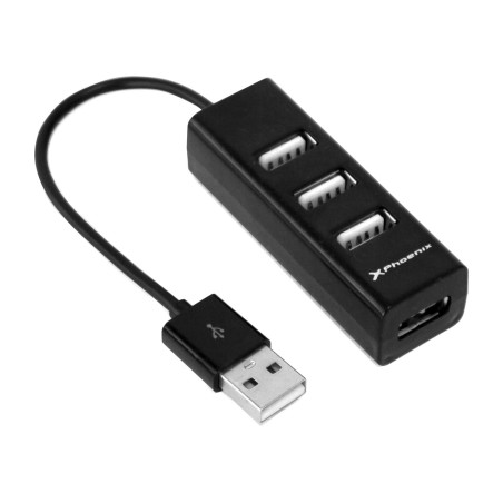 hub usb portátil de 4 puertos con cable flexible 2.0