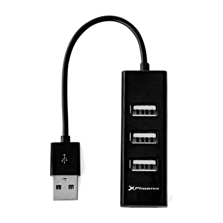 PHOENIX Portable 4-port USB hub with flexible cable 2.0