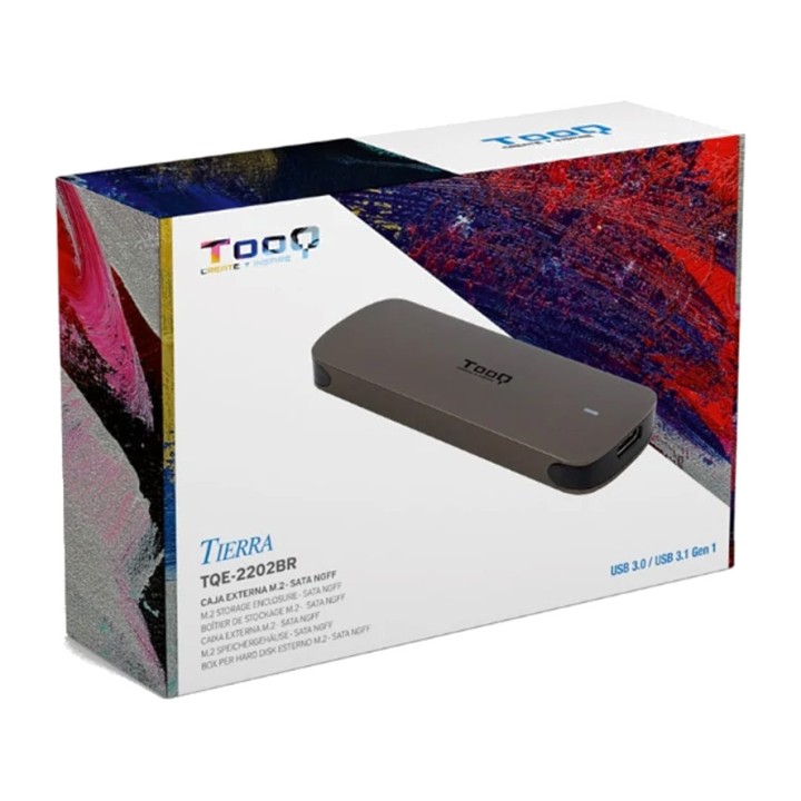 TOOQ Caixa externa USB-C d'alumini per a SSD M.2 SATA