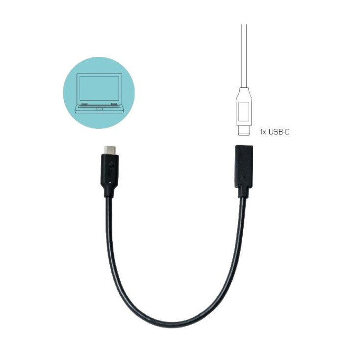 I-TEC USB-C-jatkojohto uros–naaras C31EXTENDCBL 10GBPS 60W