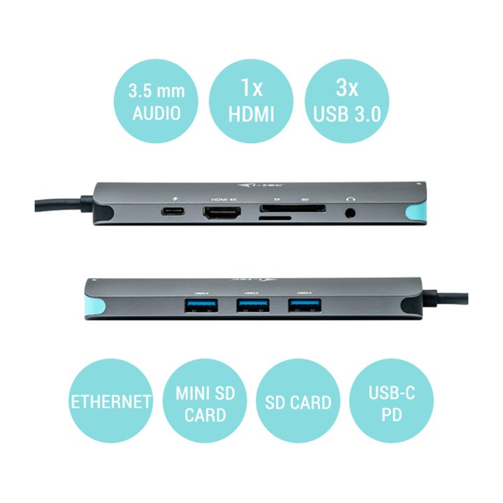 I-TEC Mini station d’accueil USB-C avec HDMI 4K, réseau