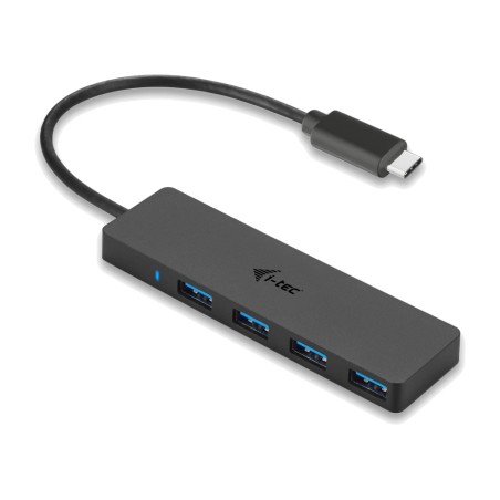 hub usb-c sottile con 4 porte usb 3.0 e cavo integrato c31hub404 20 cm