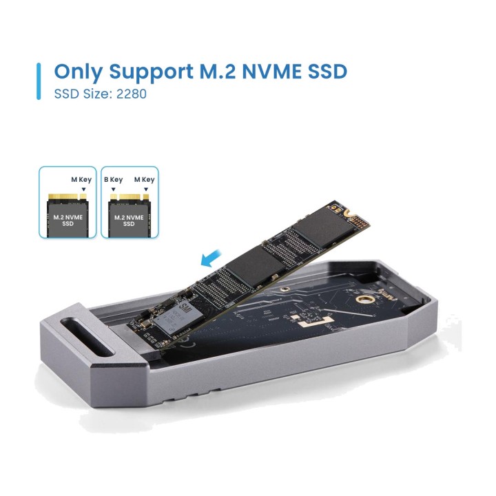 EWENT Externes Aluminiumgehäuse für M.2-NVMe-SSD EW7062 USB4