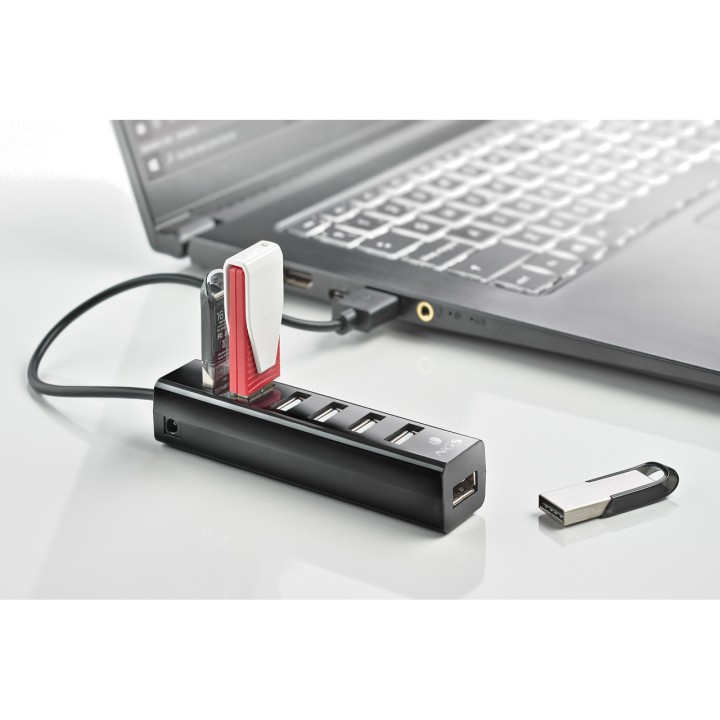 NGS 7-Port-USB-2.0-Hub mit Netzteil IHUB7-TINY 480MBPS