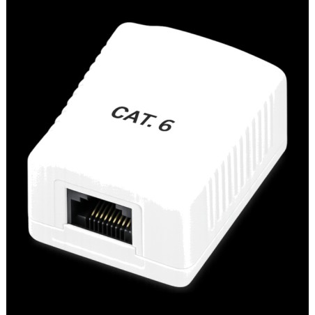 aufputzdose mit 1 rj45-buchse utp cat6 phk-1010