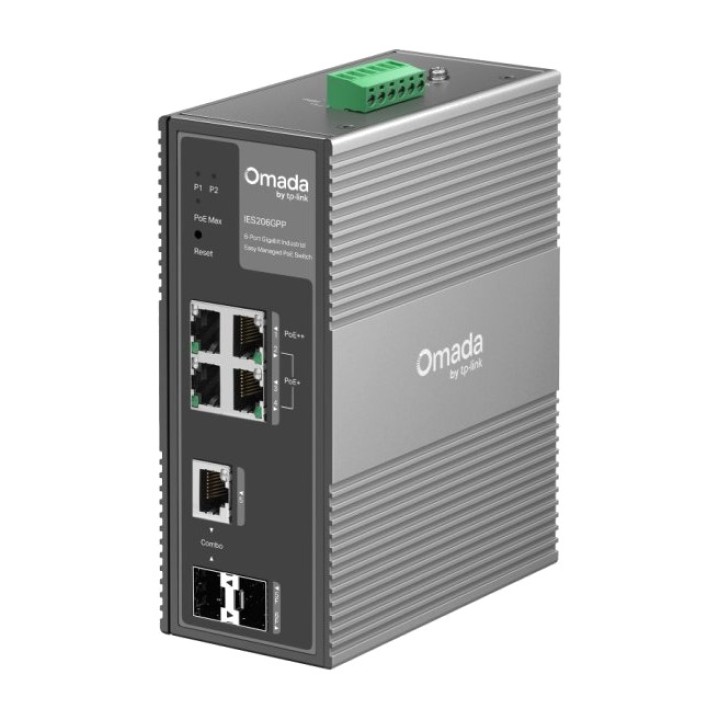 TP-LINK Switch industriale Gigabit gestito a 6 porte PoE+