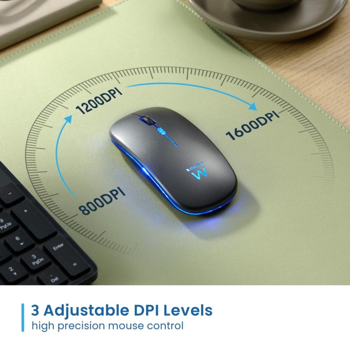 EWENT Rechargeable wireless gaming mouse with dual
