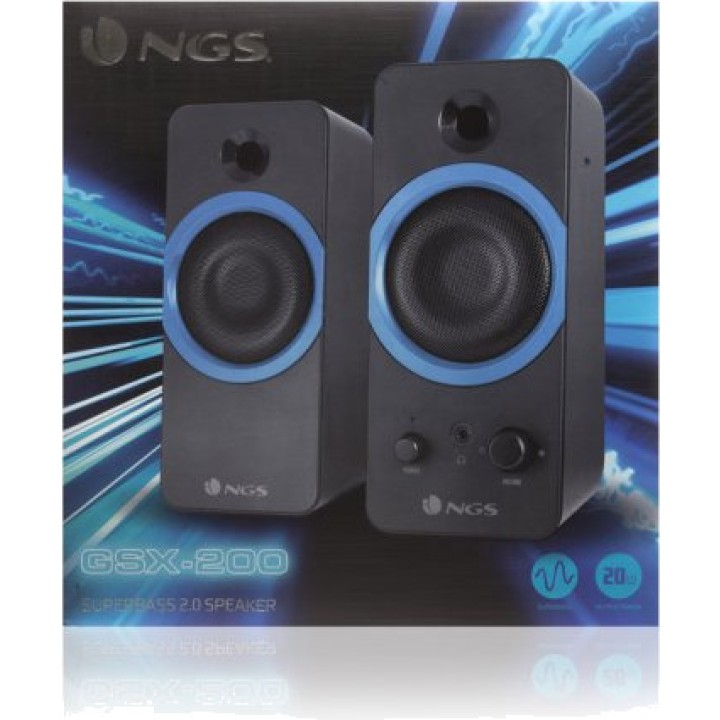 NGS Boxe gaming pentru PC cu jack de 3,5 mm GSX-200 20W-RMS