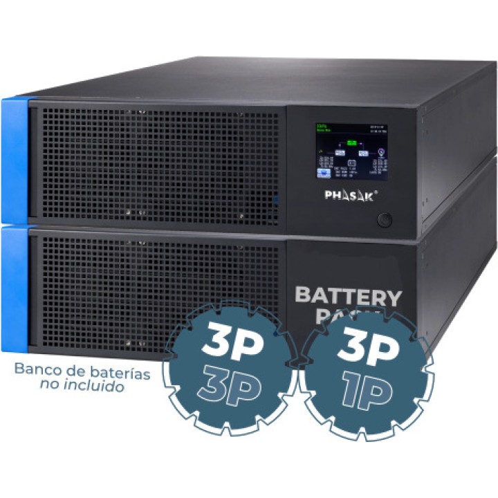 PHASAK Double-conversion online UPS for rack cabinet TITAN