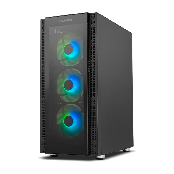NOX Obudowa gamingowa semi-tower ATX z hartowanym szkłem i