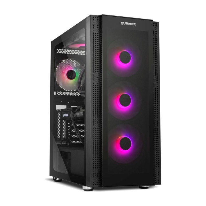 NOX ATX igralno semi-tower ohišje s kaljenim steklom in ARGB