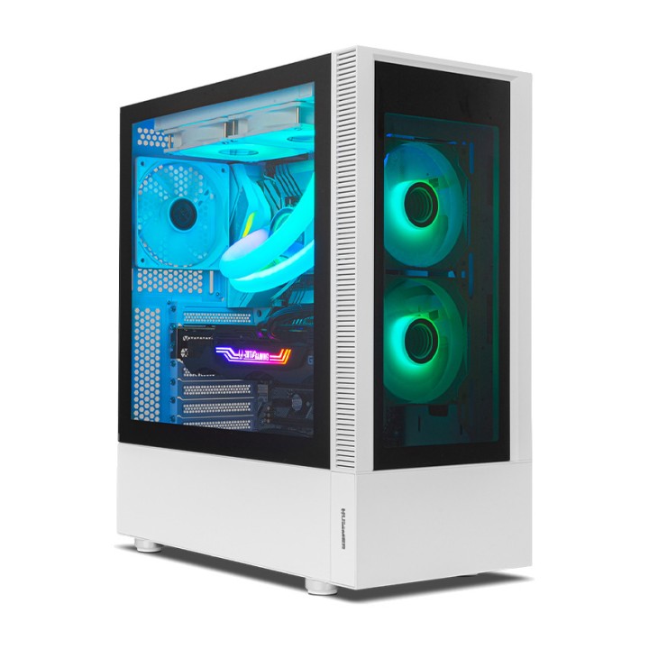 NOX Caja de ordenador gaming semitorre ATX con cristal