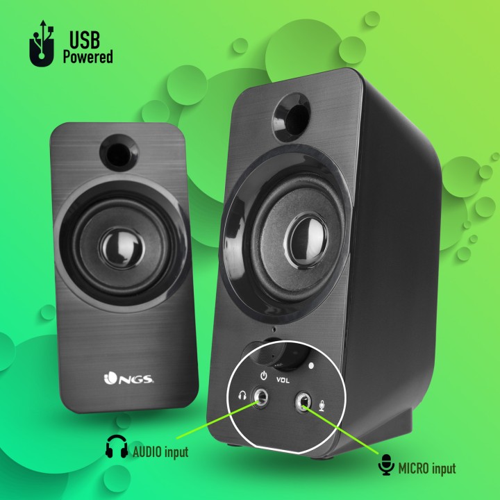 NGS Altoparlanti USB per PC con jack da 3,5 mm SB350 12W