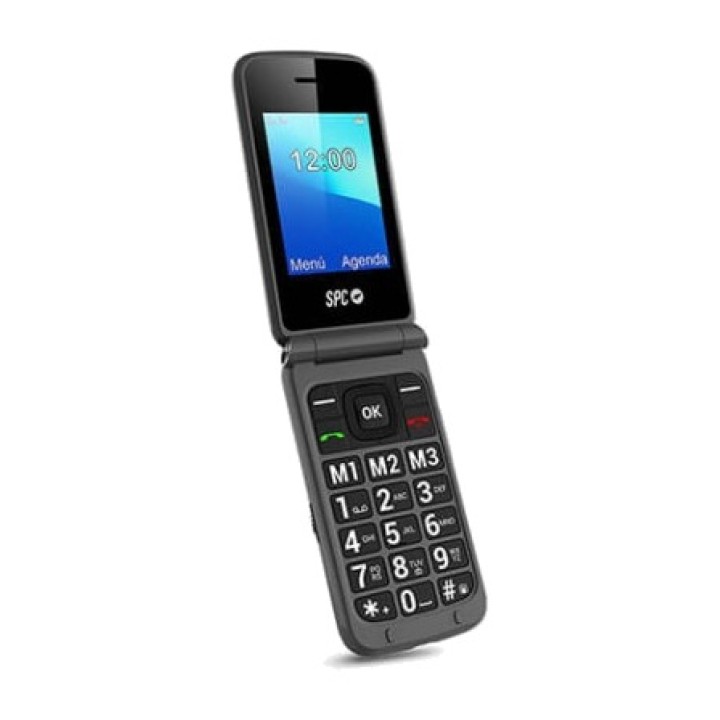 SPC Mobiltelefon med vikbar lucka för äldre med laddningsbas