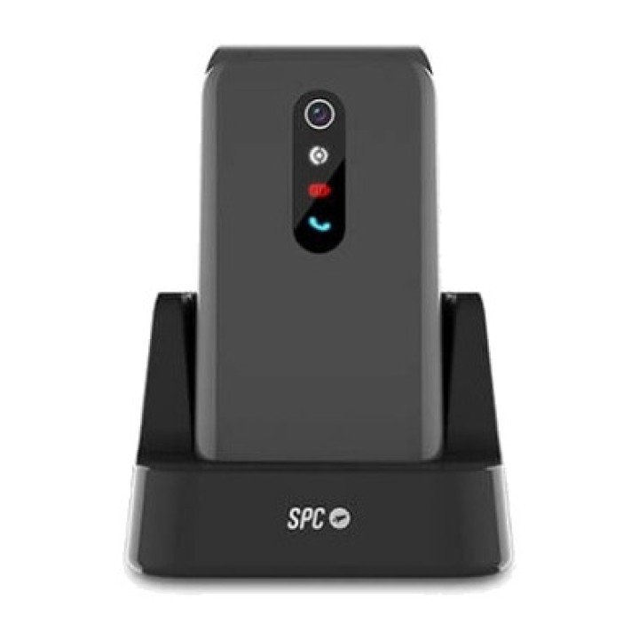 SPC Flip mobile phone for seniors with charging base and SOS