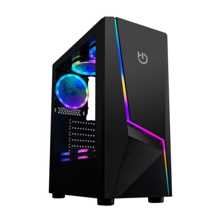 atx-gaming-pc-gehäuse mit argb-front und fenster aus gehärtetem glas v20-pro