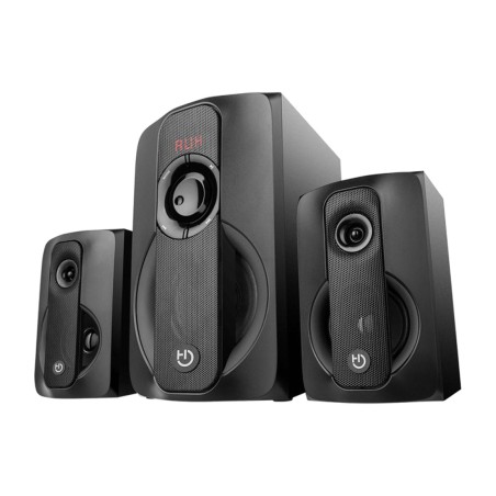 sistema di altoparlanti 2.1 con subwoofer, bluetooth, radio fm e usb/sd h400 dark-edition 80w