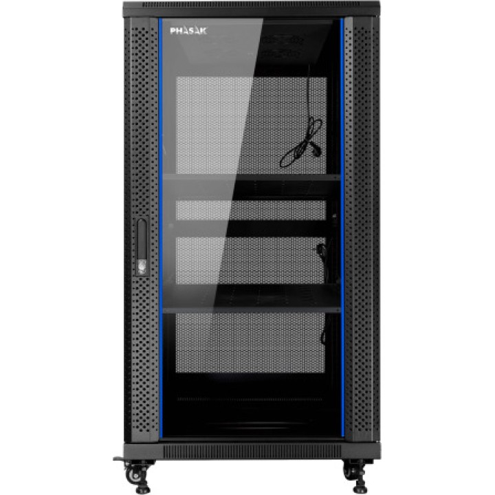PHASAK Armoire rack au sol pour serveurs et réseaux 19" 27U