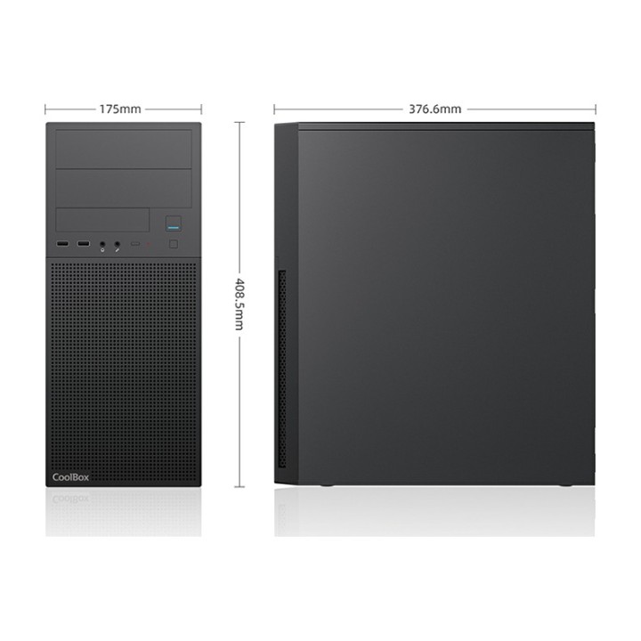 COOLBOX Carcasă PC semi-tower cu sursă 80 Plus Bronze