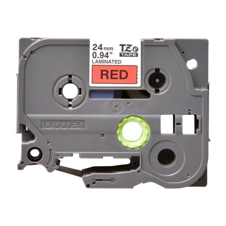 black on red laminated tape for label maker tze-451 24mm