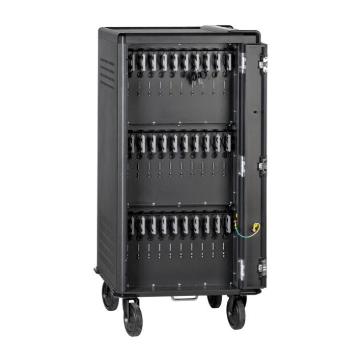 EWENT USB-C-Ladewagen mit Schloss für 30 Laptops und Tablets