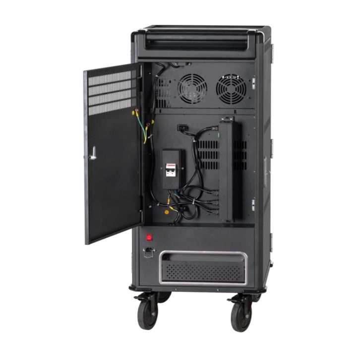 EWENT USB-C-Ladewagen mit Schloss für 30 Laptops und Tablets