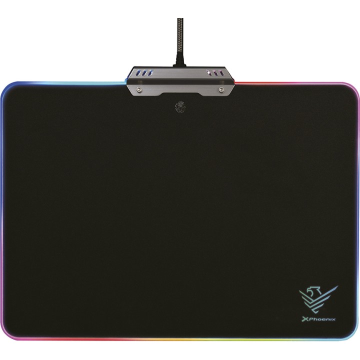 PHOENIX Gaming mouse pad with metal base and RGB lighting