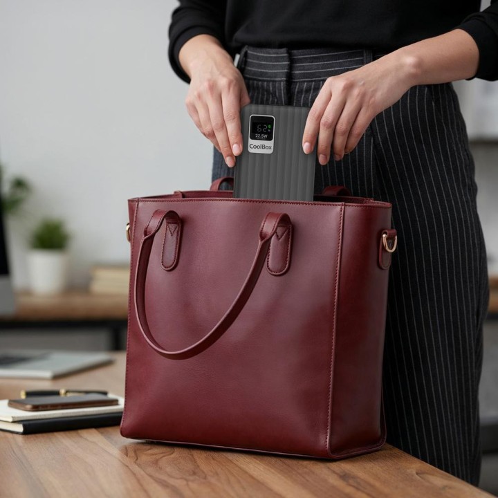 COOLBOX Externt batteri med LCD-skärm och snabbladdning DP10