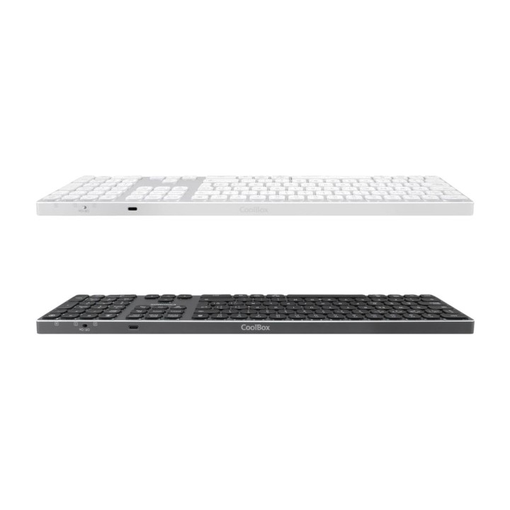 COOLBOX Teclado de aluminio inalámbrico retroiluminado