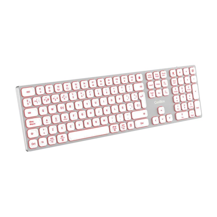 COOLBOX Rechargeable wireless backlit aluminium keyboard