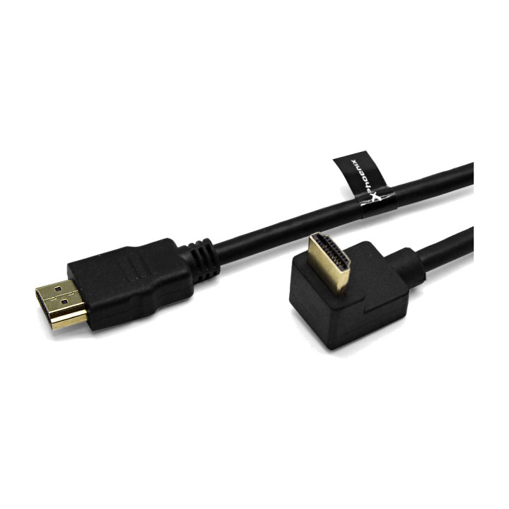 PHOENIX Cable HDMI con conector acodado a 90 grados 2.0 4K