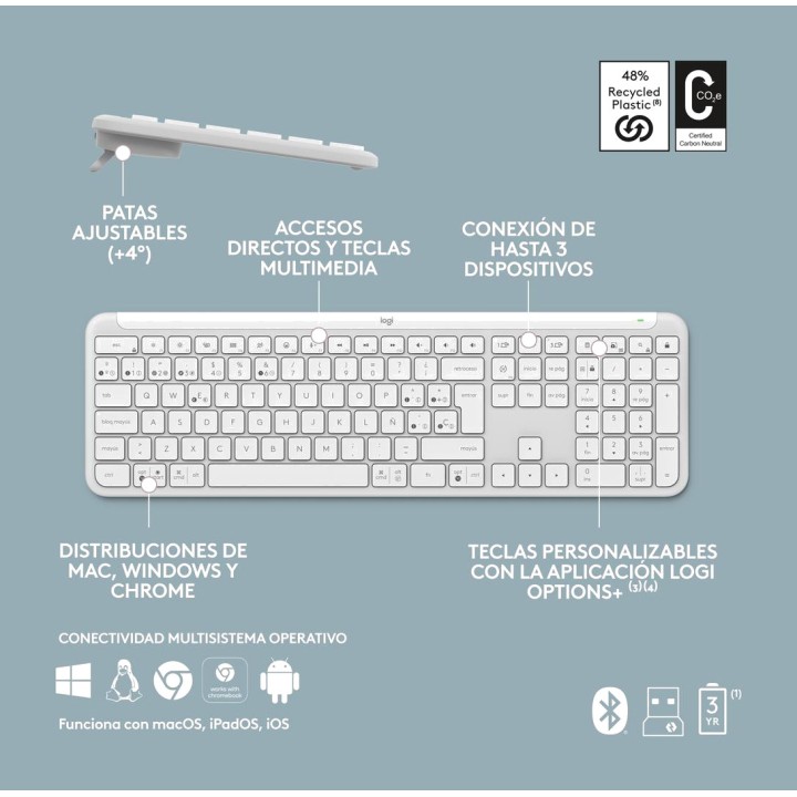 LOGITECH Ultratynd trådløs combo med tastatur og mus på