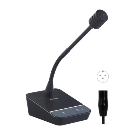 microfono dinamico da tavolo con braccio flessibile e base micset-d32xlr
