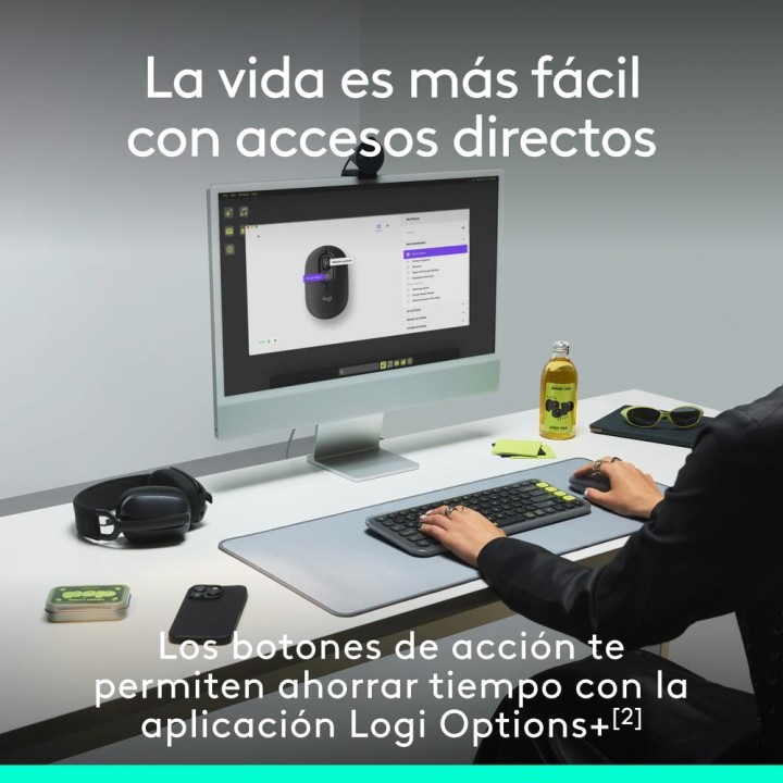 LOGITECH Ratón inalámbrico Bluetooth con botón de emojis