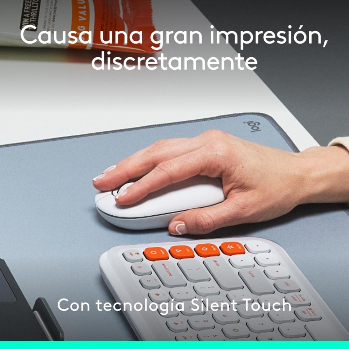 LOGITECH Kabellose Bluetooth-Maus mit Emoji-Taste POP-MOUSE