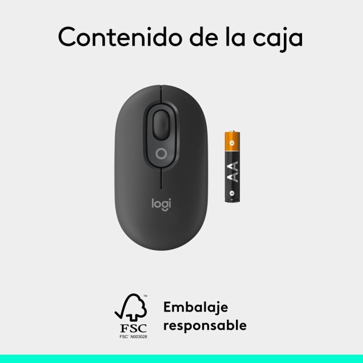 LOGITECH Draadloze Bluetooth-muis met emoji-knop POP-MOUSE