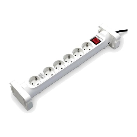 regleta protectora contra sobretensiones con 6 tomas schuko orientadas sps safe 6s 350j